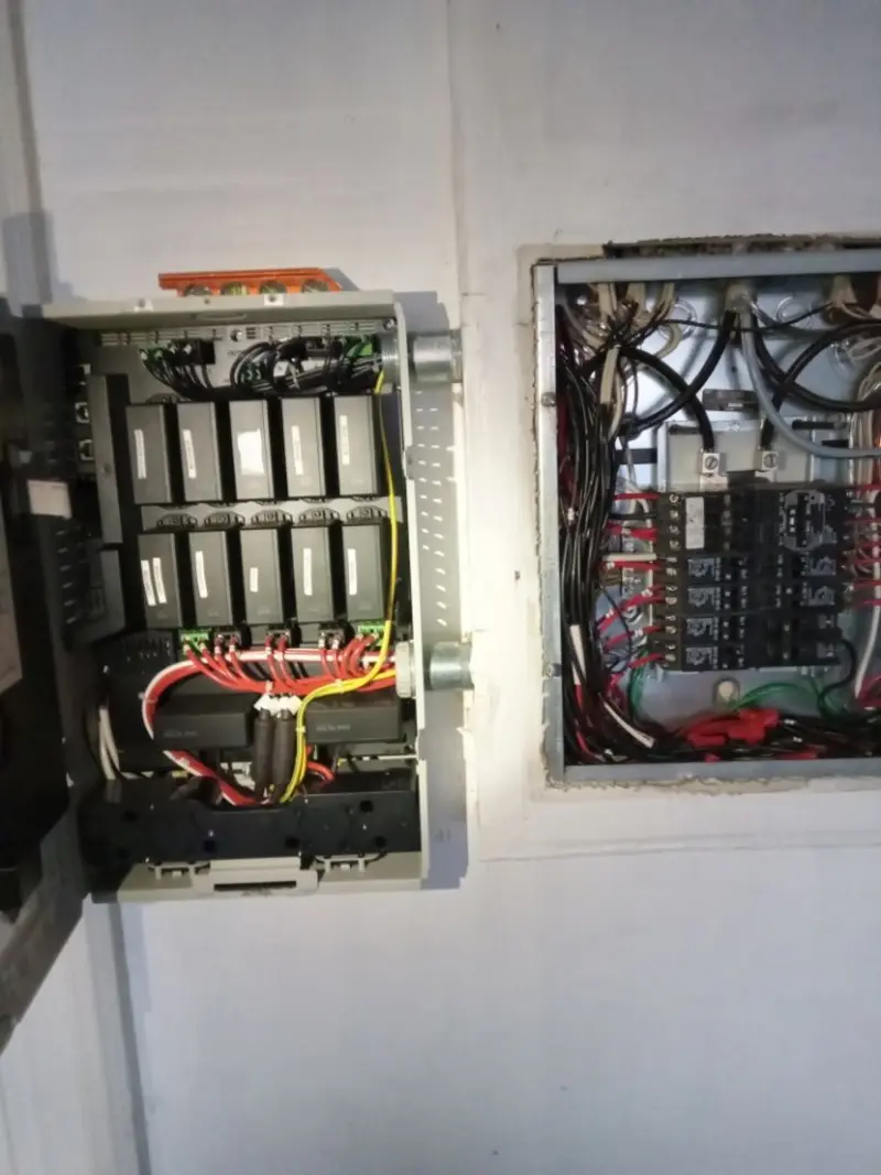 Electrical panel upgrade completed for Security Camera Wiring in Bagley
